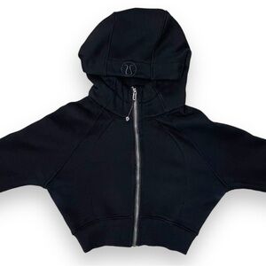 Lululemon Scuba Cropped Hoodie, Size 8, Black, Full Zip